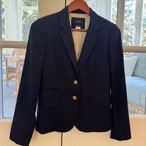 J. Crew Women's Navy Blazer with Gold Buttons